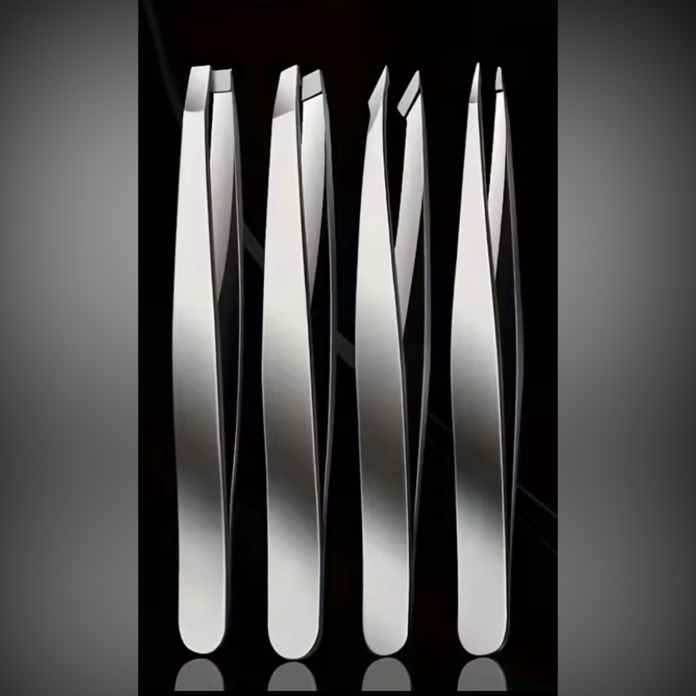 Comfortable Stress-free Hair Removal Stainless Steel Tweezer Set